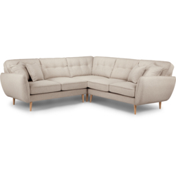 Opry Faro 4 Seater Button Back Beige Left Hand Corner Sofa - thumbnail 2