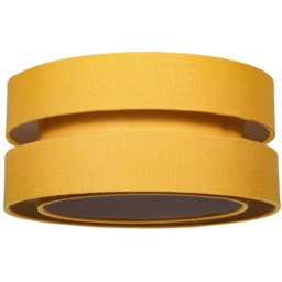 Happy Homewares Ochre Linen Triple Tier Ceiling Pendant Shade