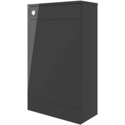 Bathstore Milford Anthracite Gloss Standing WC Unit 500mm - thumbnail 3