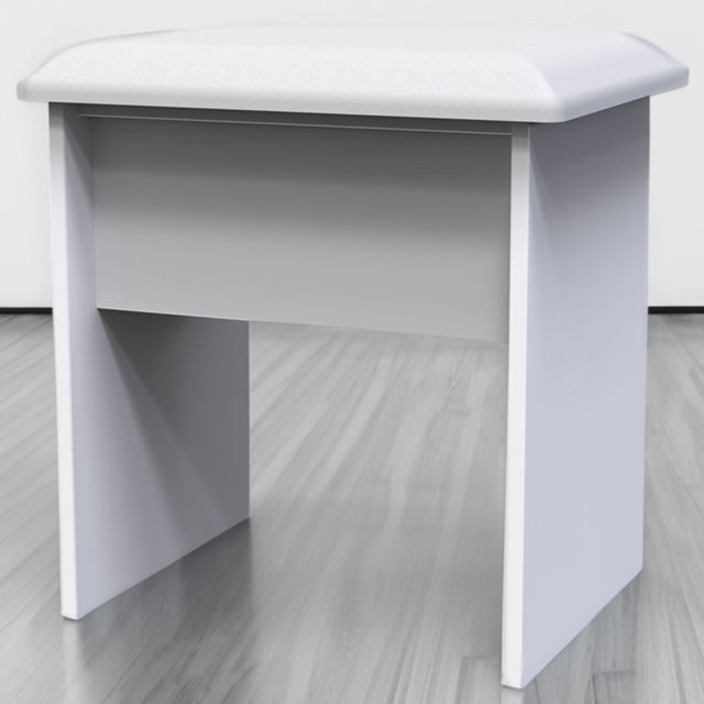 Crowndale Worcester Matt White Dressing Table Stool - image 1