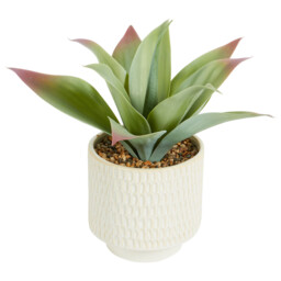Faux Agave Plant in Dimpled Pot - Green - thumbnail 3