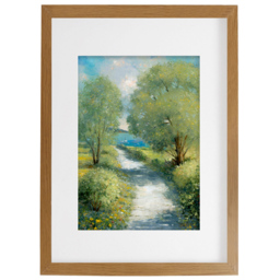 Laura Ashley Country Lane Wooden Frame Wall Art 50 x 70cm - thumbnail 1