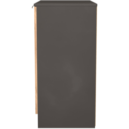 Crowndale Bora 2 Door Gold Craft Oak and Graphite Storage Cabinet Ready Assembled - thumbnail 3