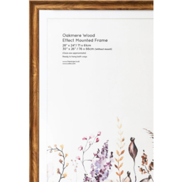 Oakmere Wood Effect Mounted Photo Frame Brown 28 x 24 inch - thumbnail 3