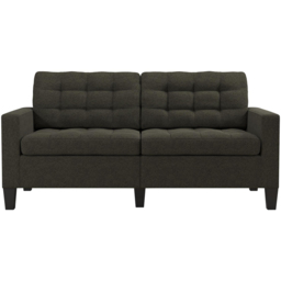 Dorel Bowie 2 Seater Black Linen Sofa - thumbnail 3