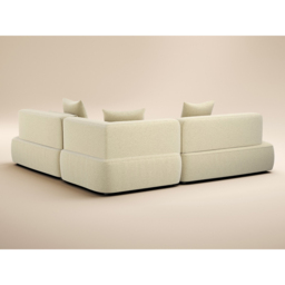 SOLACE+CO Luna 3 Seater Beige Chenille Large Corner Sofa - thumbnail 4