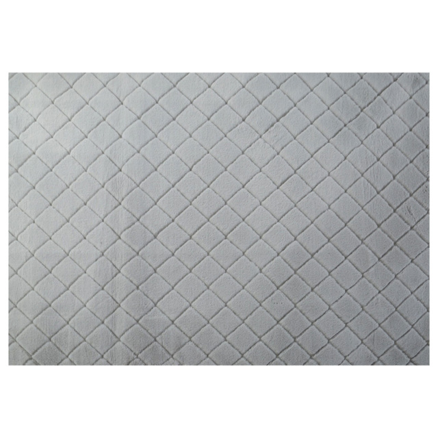 Milly Silver Faux Rabbit Fur Rug - image 1