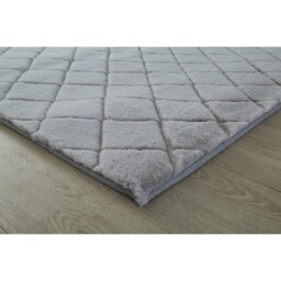 Milly Silver Faux Rabbit Fur Rug - thumbnail 3