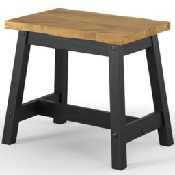 Core Products 4 Seater Live Edge Wax Dining Bench Set Black and Antique - thumbnail 4