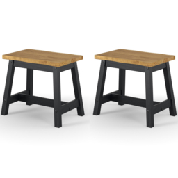 Core Products 4 Seater Live Edge Wax Dining Bench Set Black and Antique - thumbnail 2