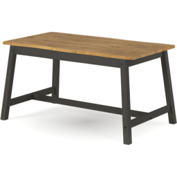 Core Products 4 Seater Live Edge Wax Dining Bench Set Black and Antique - thumbnail 3