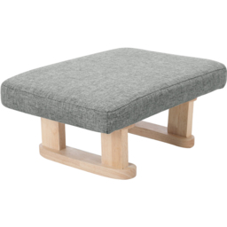 Living and Home Grey Solid Wood Soft Padded Modern Rocking Footstool - thumbnail 3