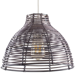 ValueLights Lobster Grey Pot Basket Weave Pendant Shade