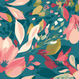 Origin Murals Flowing Flowers Multi Wall Mural - thumbnail 2