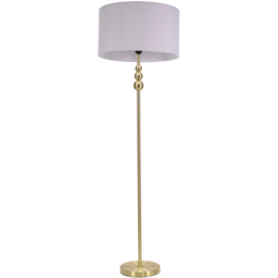ValueLights Marissa Grey Shade Gold Ball LED Floor Lamp