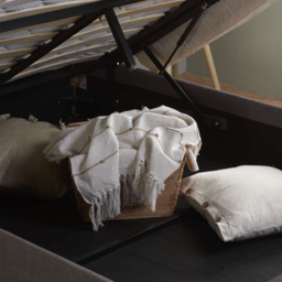 Berlin King Size Grey Polyester Ottoman Bed - thumbnail 4