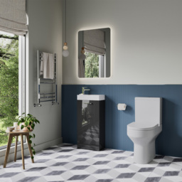 Bathstore Milford Single Door Anthracite Floor Standing Basin Unit 410mm - thumbnail 2