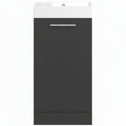 Bathstore Milford Single Door Anthracite Floor Standing Basin Unit 410mm - thumbnail 4