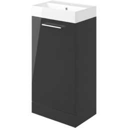 Bathstore Milford Single Door Anthracite Floor Standing Basin Unit 410mm