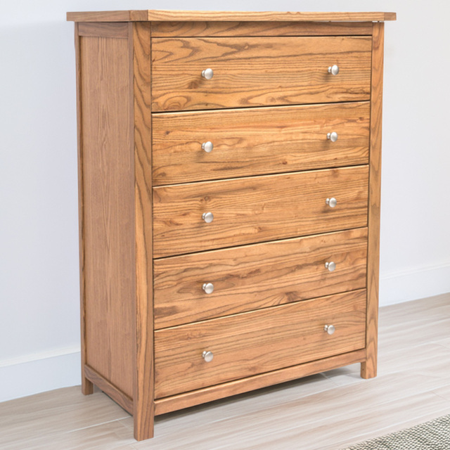 Cabinet Bits Trivento 5 Drawer Chest of Drawers with Chrome Knob - image 1