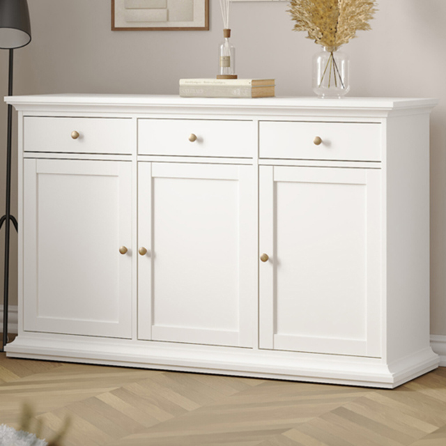 Florence White 3 Door 3 Drawer Sideboard - image 1