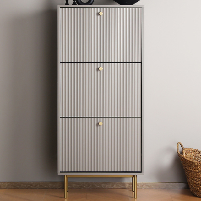 Home Garden Direct Devon 3 Drawer Grey Storage Cabinet - image 1