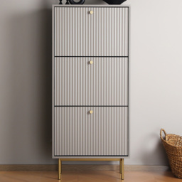 Home Garden Direct Devon 3 Drawer Grey Storage Cabinet - thumbnail 1