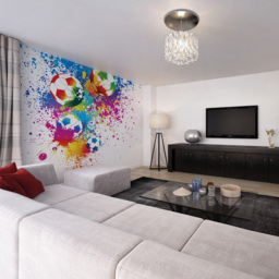 Origin Murals Football Splash Multicolour Wall Mural - thumbnail 3