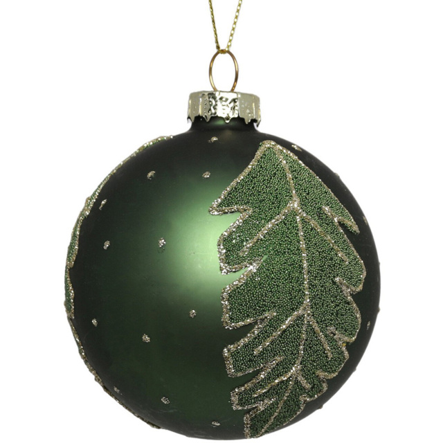 Green Leaf Design Bauble