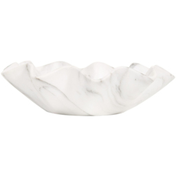 Wavy Marble Display Bowl White - thumbnail 3