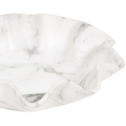 Wavy Marble Display Bowl White - thumbnail 4