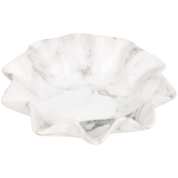 Wavy Marble Display Bowl White - thumbnail 2