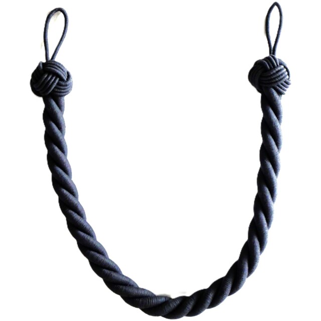 Charcoal Cotton Harbour Rope Tieback