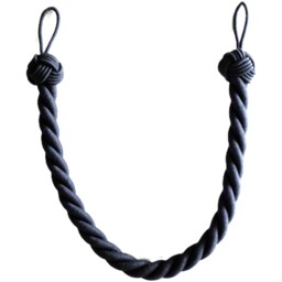 Charcoal Cotton Harbour Rope Tieback