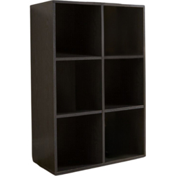 Home Source 6 Cube Black Bookshelf - thumbnail 2