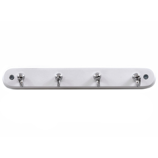 Headbourne Keytidy White and Chrome 4 Hook Key Tidy Rail - image 1