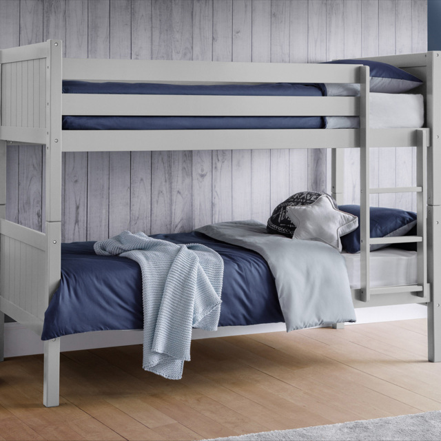 Julian Bowen Bella Dove Grey Bunk Bed - image 1