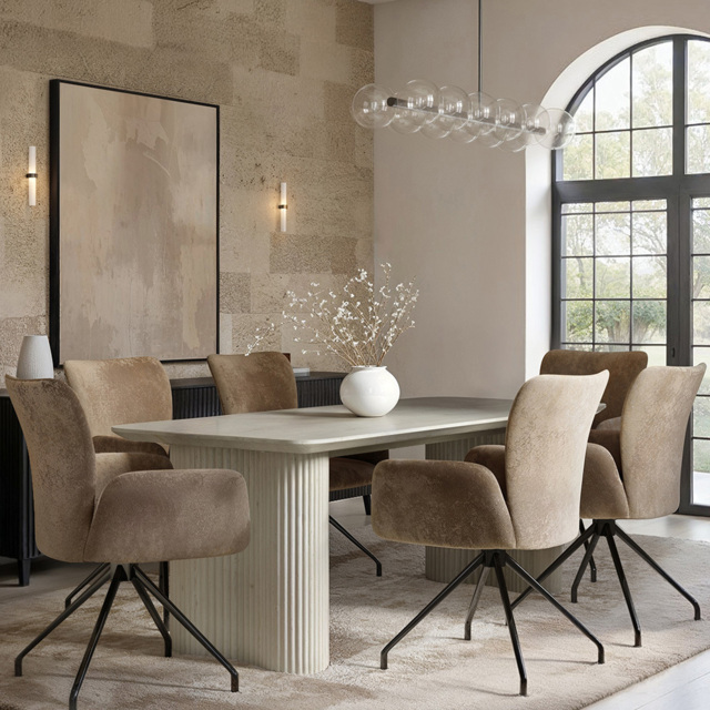 SOLACE+CO Zoya Kora Mocha Brown 6 Seater Dining Set - image 1