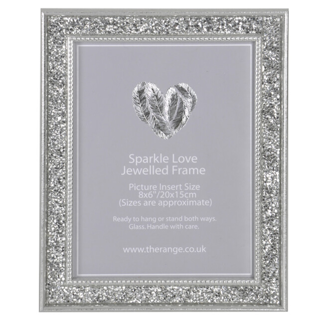 The Port. Co Gallery Niamh Sparkle Love Jewelled 8 x 6 inch Photo Frame