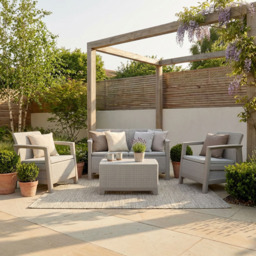 Keter Scandi Set with Storage Table Natural - thumbnail 1