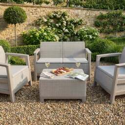 Keter Scandi Set with Storage Table Natural - thumbnail 3