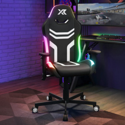 X Rocker Agility Black RGB LED Compact Office Gaming Chair with Neo Motion Sync App Control - thumbnail 1