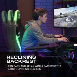 X Rocker Agility Black RGB LED Compact Office Gaming Chair with Neo Motion Sync App Control - thumbnail 4