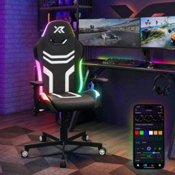 X Rocker Agility Black RGB LED Compact Office Gaming Chair with Neo Motion Sync App Control - thumbnail 2