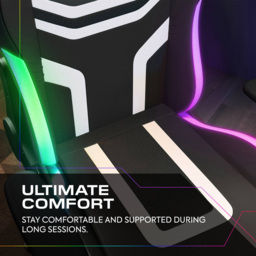X Rocker Agility Black RGB LED Compact Office Gaming Chair with Neo Motion Sync App Control - thumbnail 3
