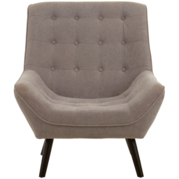 Premier Housewares Stockholm Grey Linen Effect Accent Chair - thumbnail 3