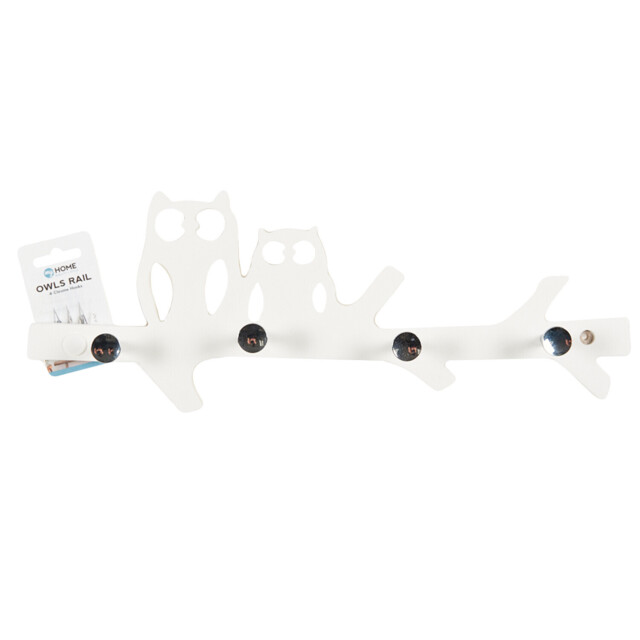 Chrome Hooks On White Owls Rail - White - image 1