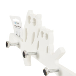Chrome Hooks On White Owls Rail - White - thumbnail 4