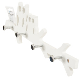 Chrome Hooks On White Owls Rail - White - thumbnail 3
