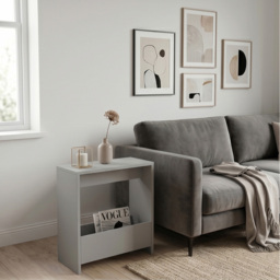 Shefa Line Focus Grey Single Shelf Slim Side Table - thumbnail 4